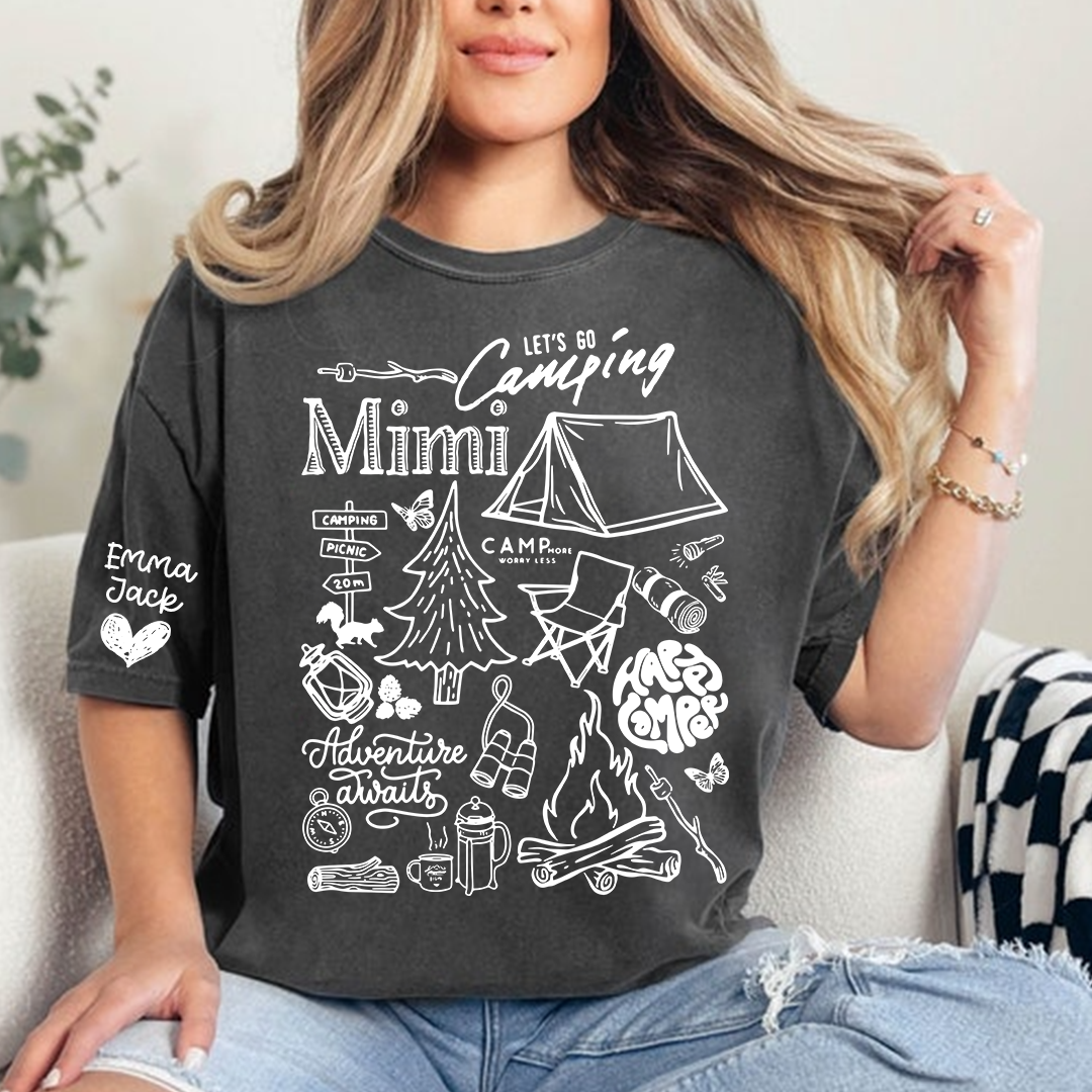 Mimi's Adventure Awaits Camping Tee - Outdoor Lover's Gift