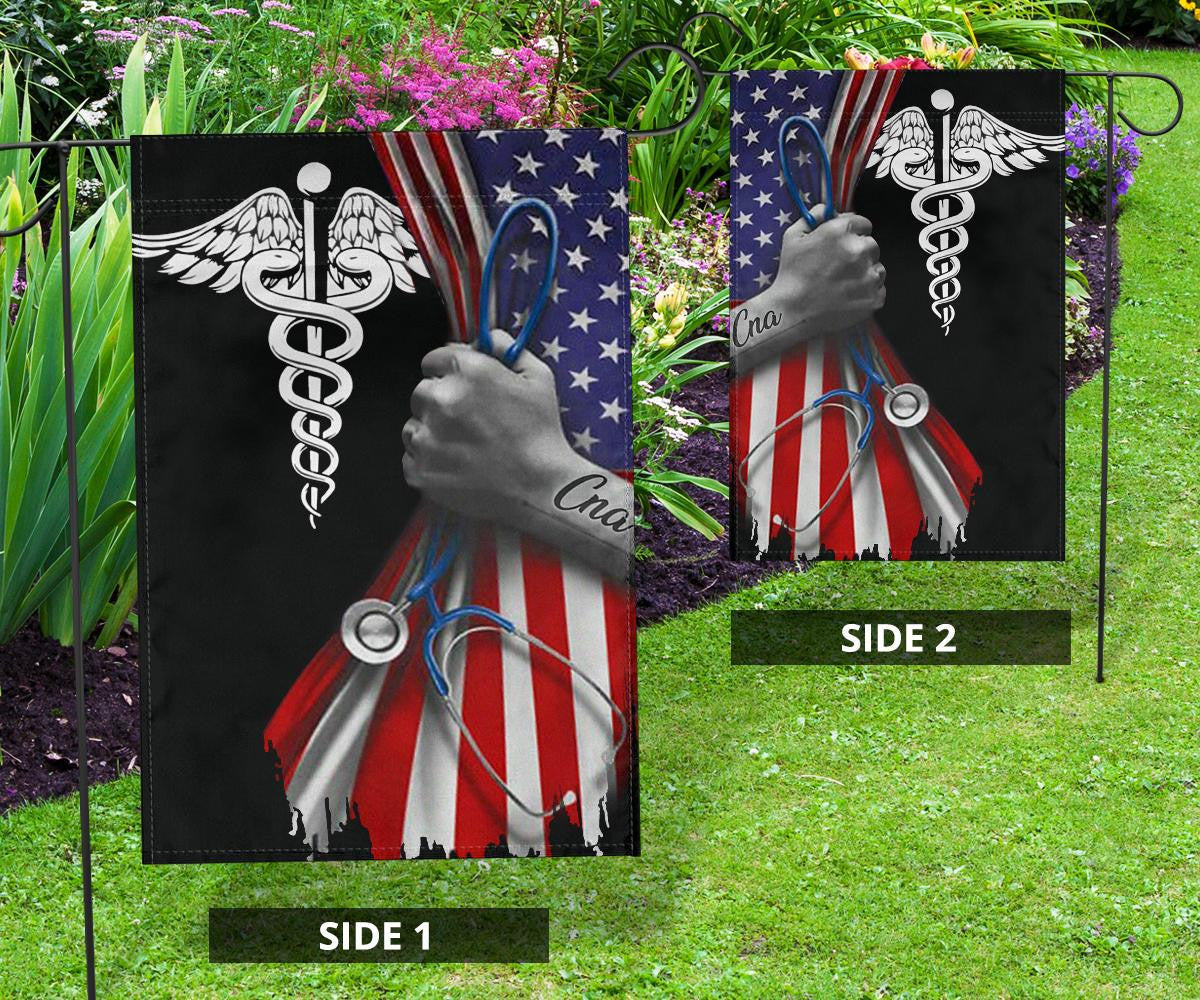 CNA Inside American Flag Certified Nurse Assistant Flag Nurse Graduation Gifts Pride Flag