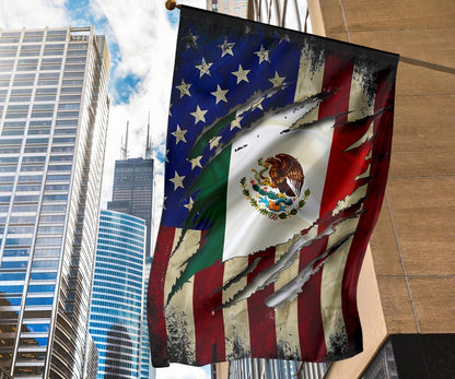 USA Mexico Combination Flag Mexican American Friendship Patriotic Flag