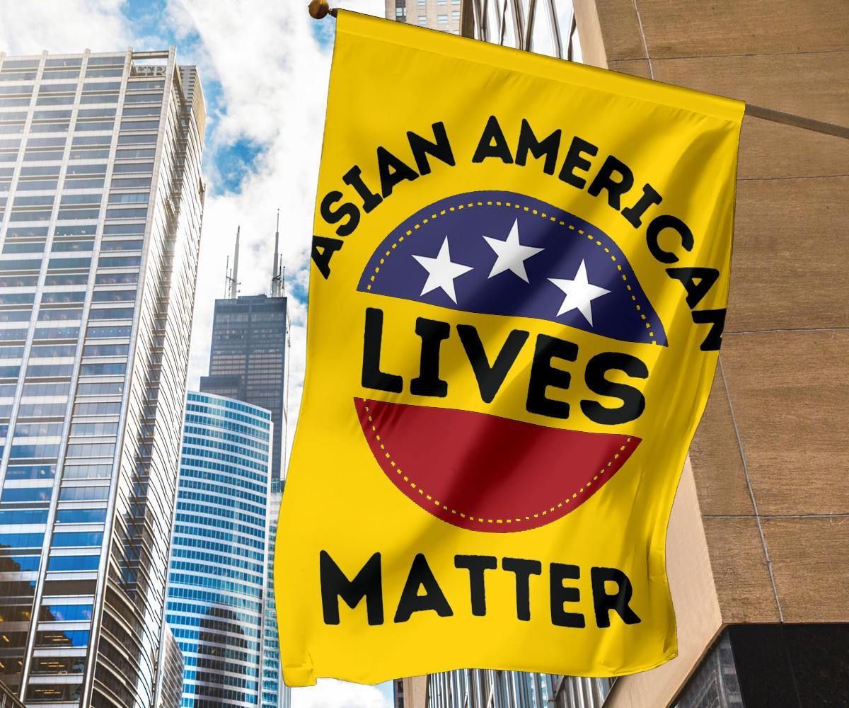 Asian American Lives Matter Flag Asian Lives Matter Stop AAPI Hate Hate Is A Virus Decor