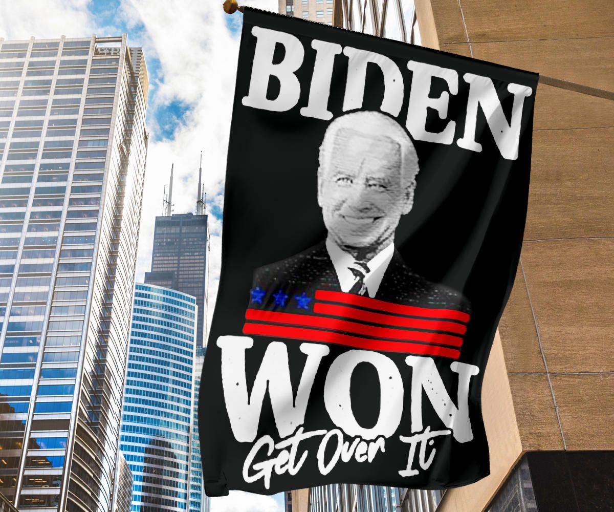 Biden Won Get Over It Flag Trump Lost Lol Flag Loser Trump Biden Harris Merch