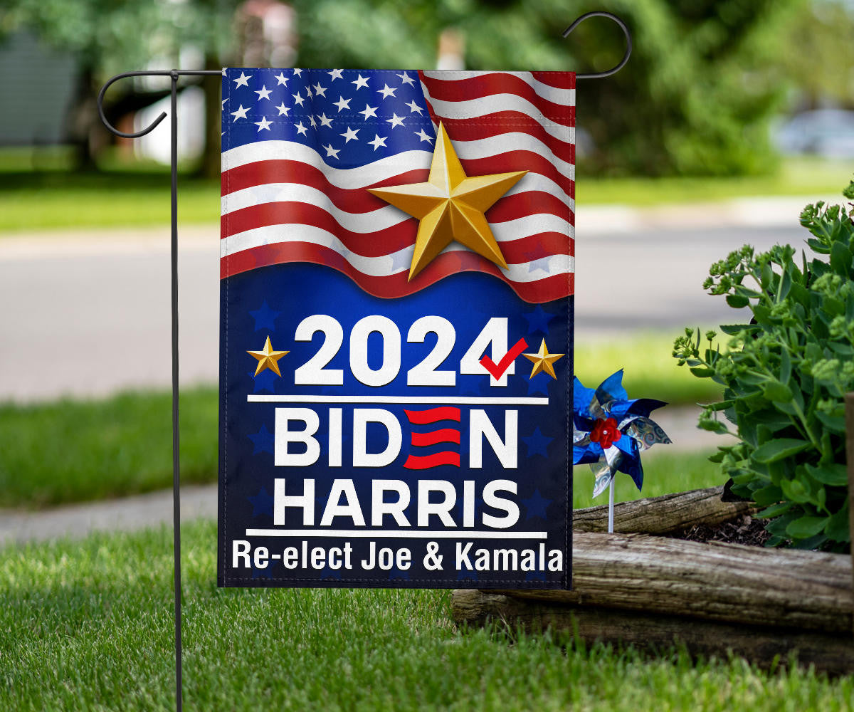 Biden Harris 2024 Flag Re-Elect Joe And Kamala For U.S President Campaign Voting Flag