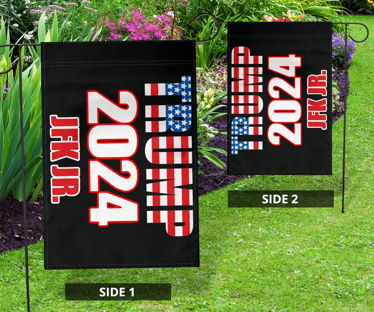 Trump 2024 Jfk Jr Flag Patriotic Garden Flags Holiday Decor Best American Flag For House