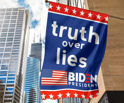 Truth Over Lies Biden President American Flag Biden Harris 2024 Political Campaign Merchandise