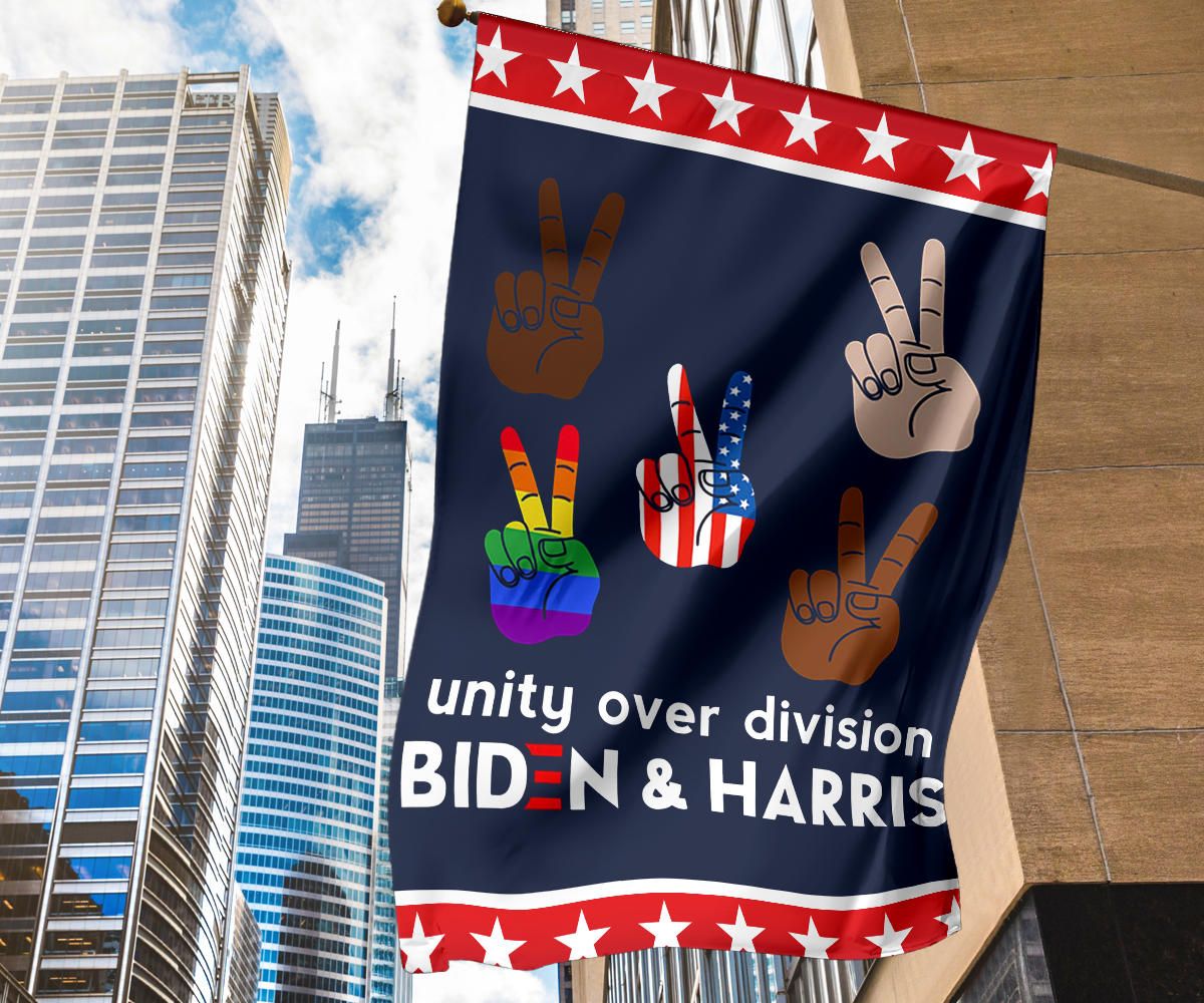 Unity Over Division Biden And Harris Flag For President 2024 Election Flag Unique Yard Ornaments