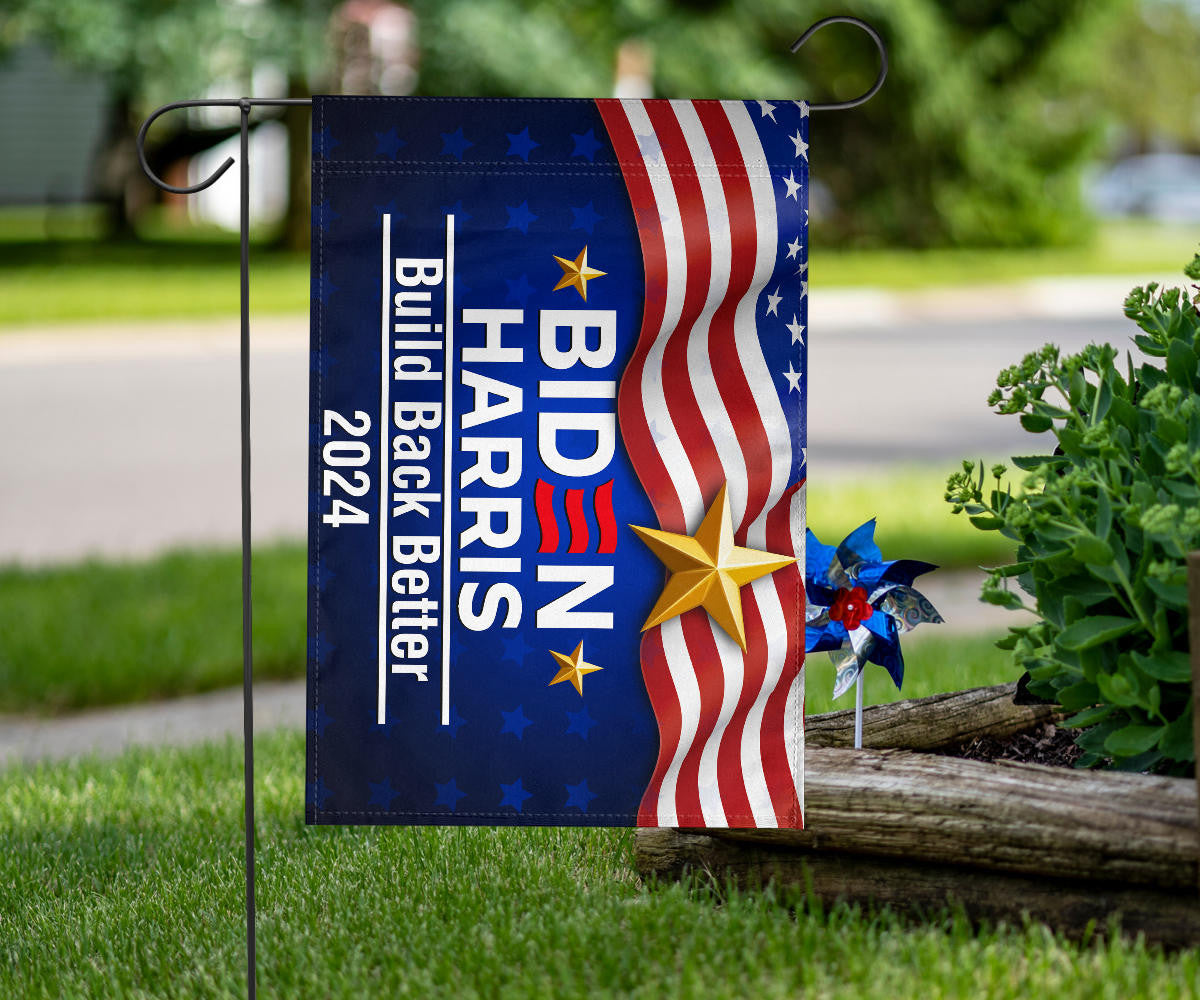 Biden Harris 2024 Build Back Better Flag USA Democrats For Joe Biden Voting Flag