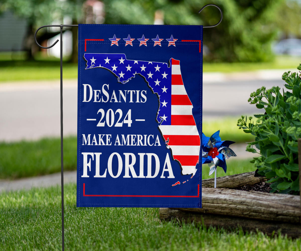 DeSantis 2024 Flag Make America Florida Ron Desantis Campaign Slogan Political Flags