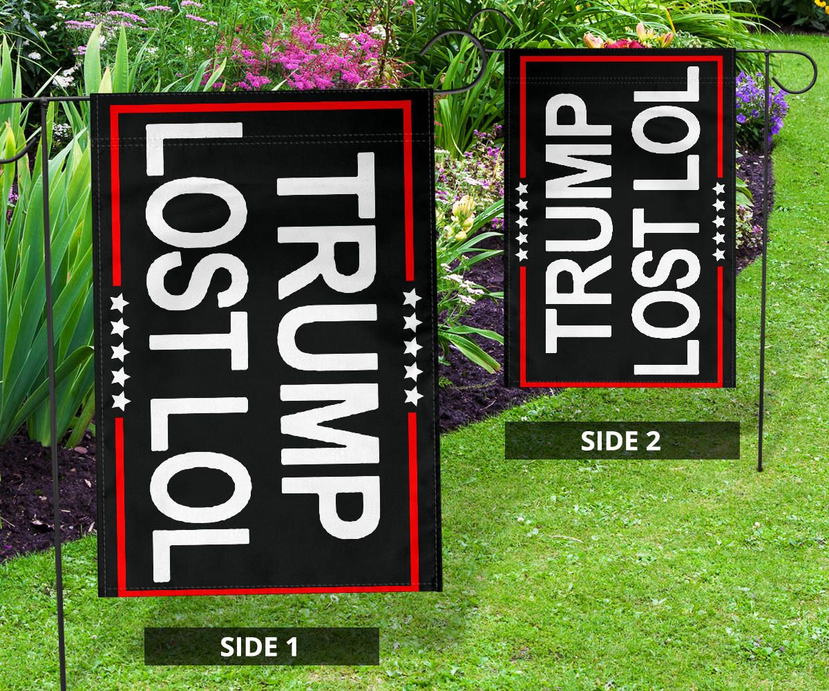 Trump Lost Flag Lol Funny Anti Trump Flag Merchandise Indoor Outdoor Decor