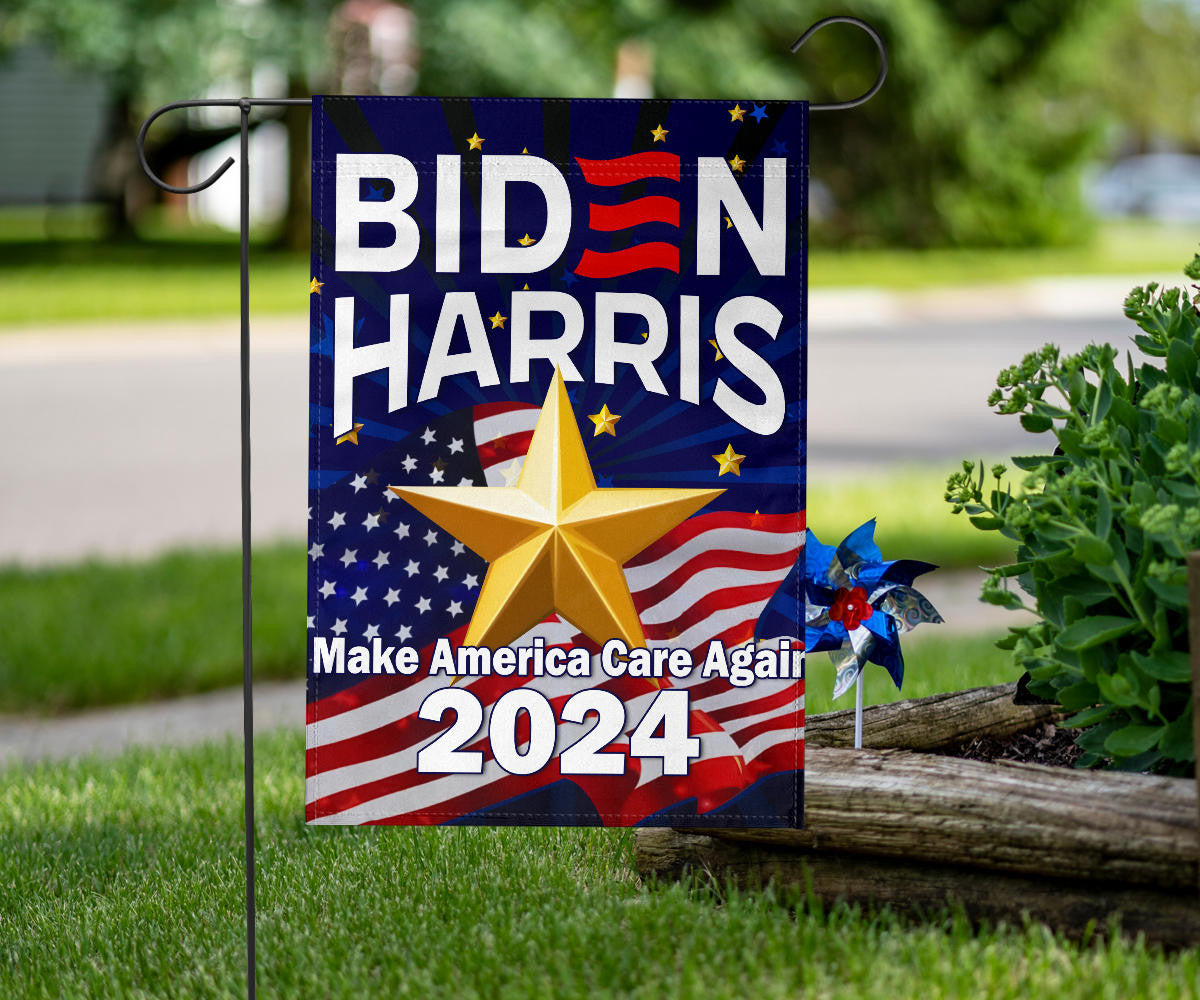 Biden Harris 2024 Flag Make America Care Again Joe Biden Presidential Election Flag