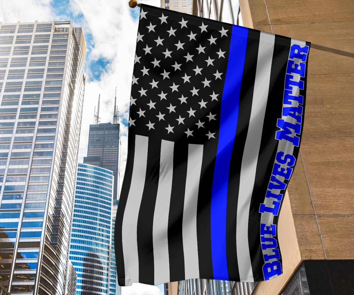 Blue Lives Matter American USA Police Flag Honoring Men Women Law Enforcement Officers