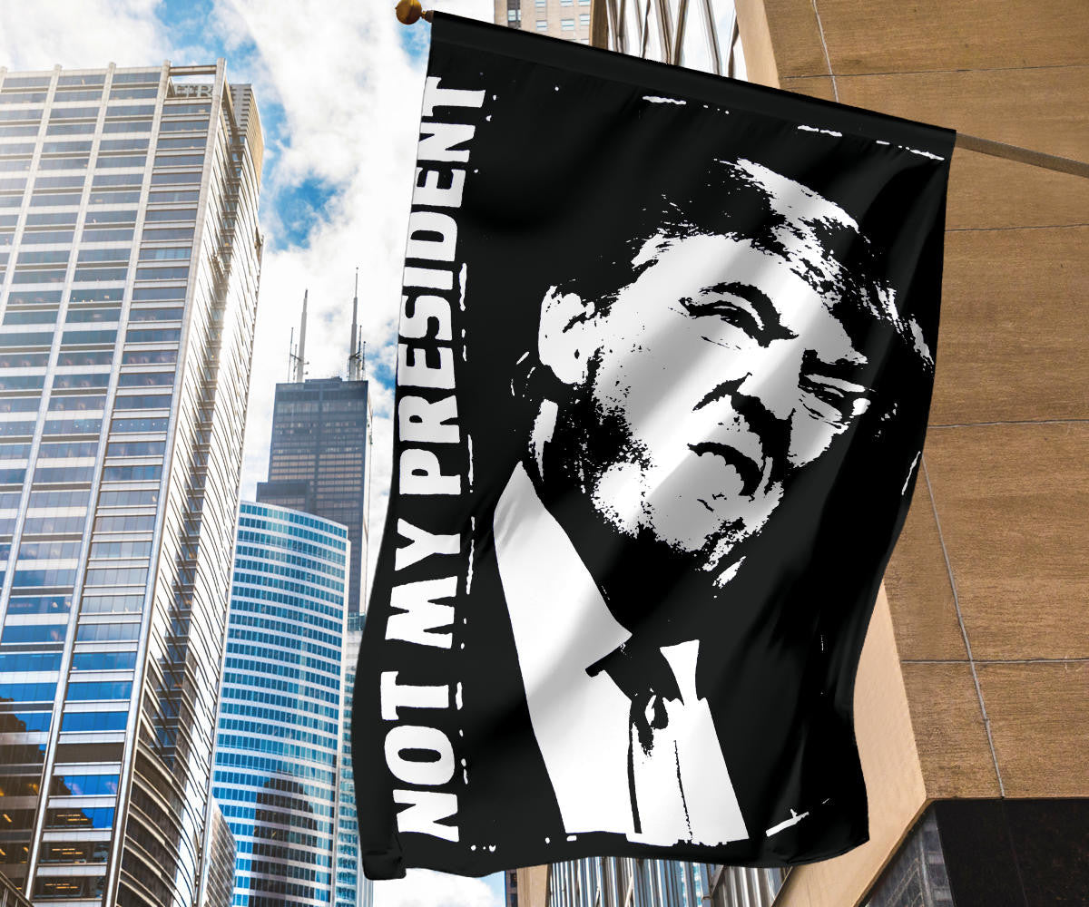 Trump Not My President Flag Anti Donald Trump Yard Flag Decor