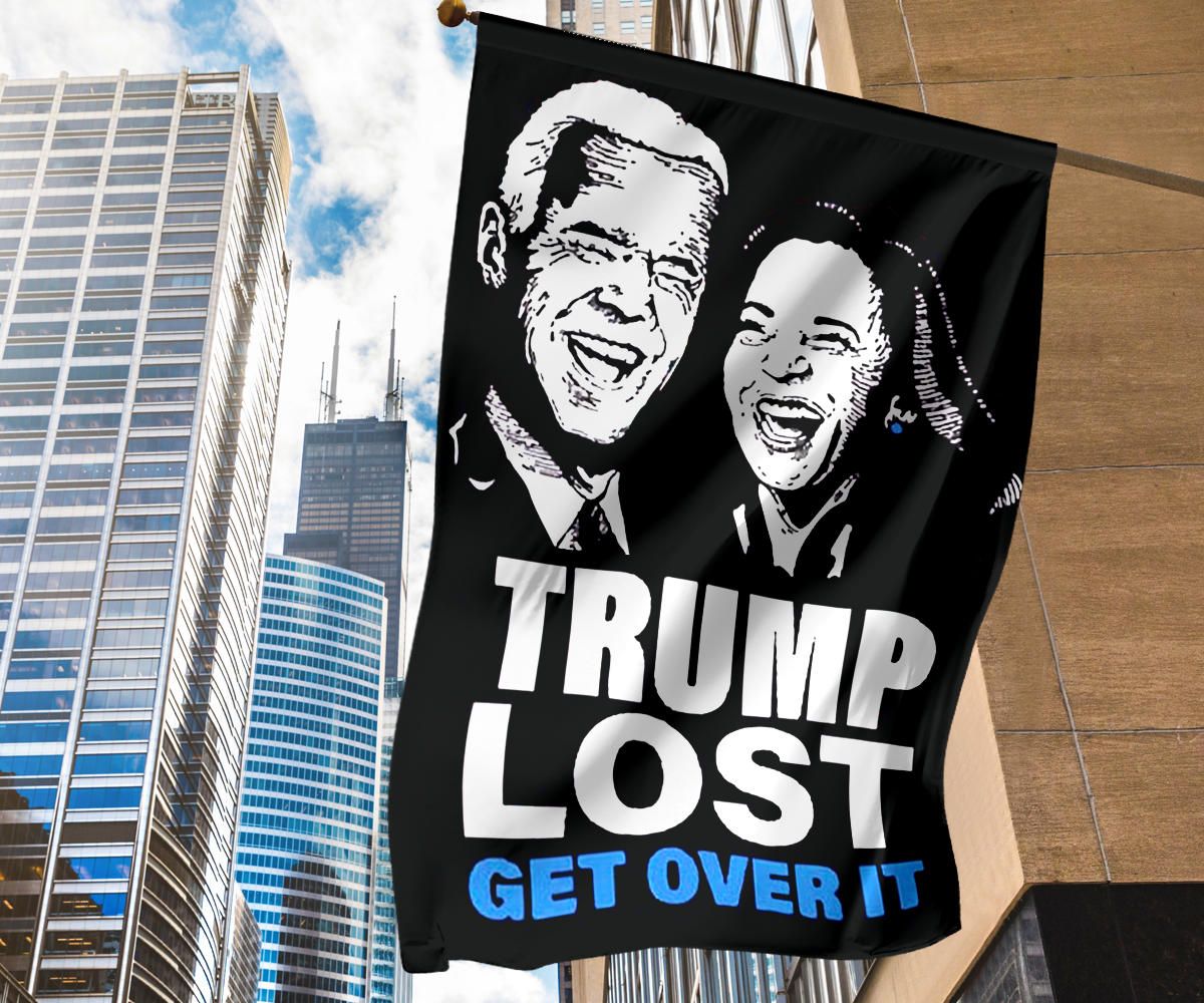 Trump Lost Lol Flag Trump Lost Get Over It Biden Harris Merchandise Funny Anti Trump