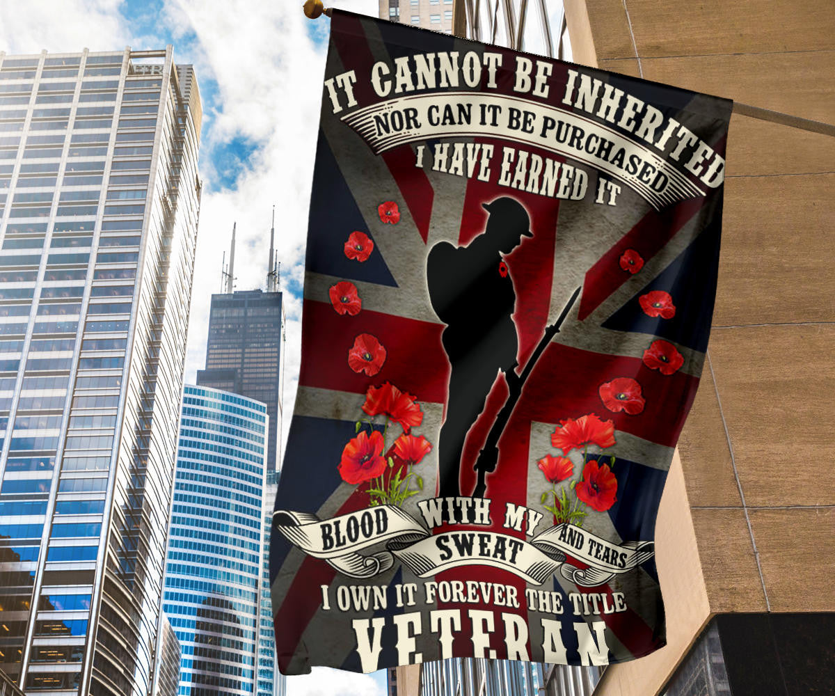 Veteran England Flag It Cannot Be Inherited Nor Can It Be Purchased I Have Earned Flag