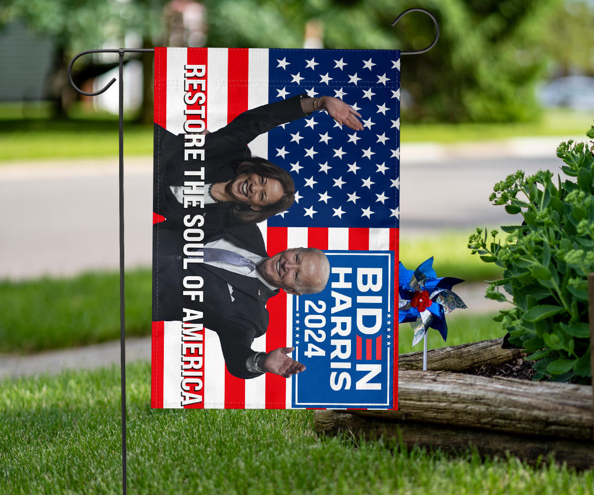 Biden Harris 2024 Flag Restore The Soul Of American Flag Biden Harris 2024 Merchandise