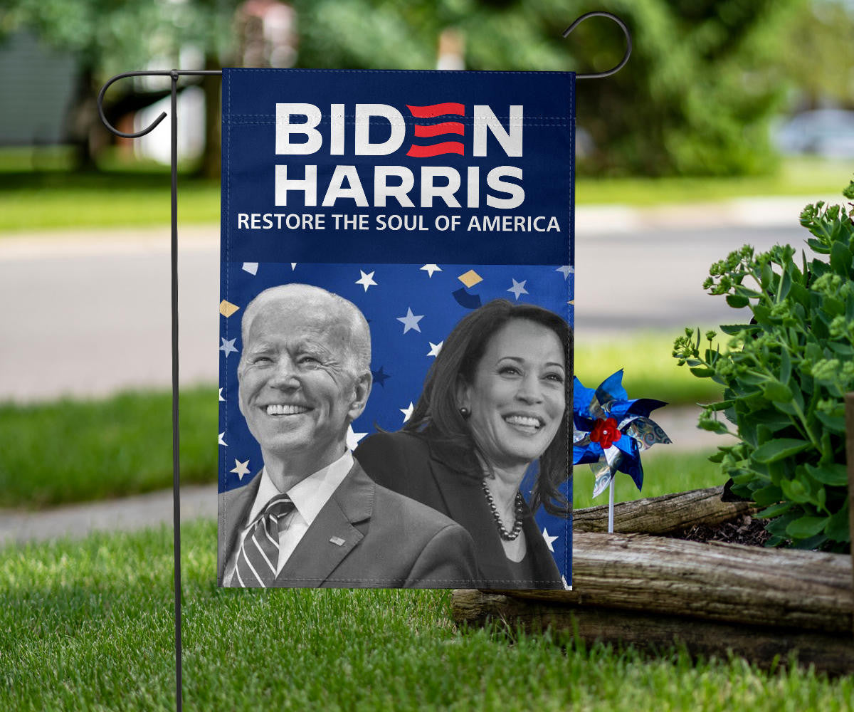 Biden Harris 2024 Restore The Soul Of America Flag Dark Brandon Merch Gifts For Biden Lovers