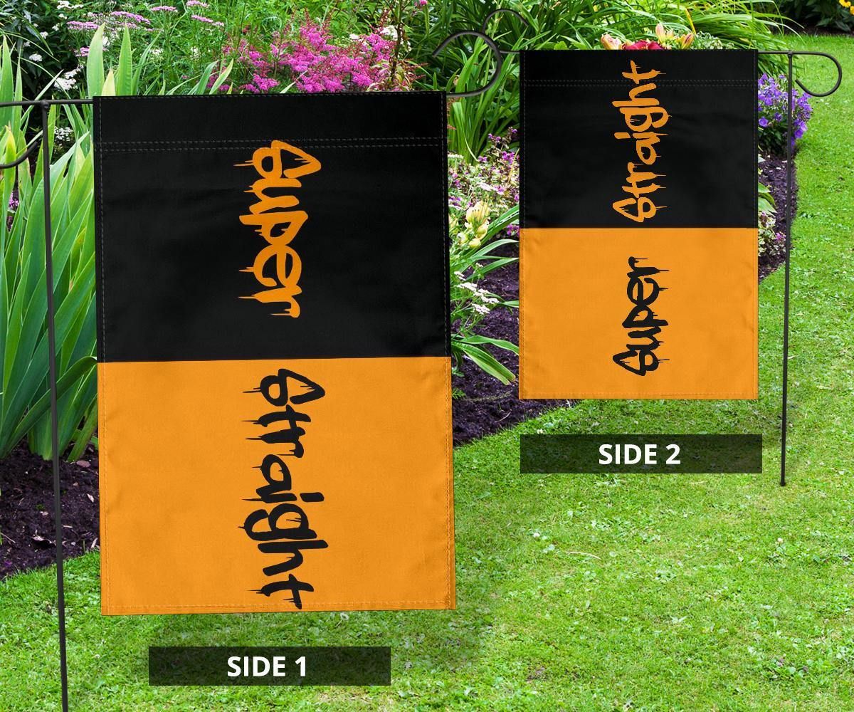 The Super Straight Flag Super Straight Movement Flags Black And Orange Merch