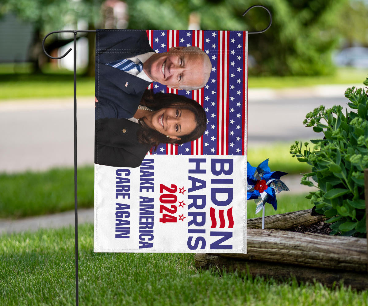 Biden Harris 2024 Make America Care Again Flag Biden Harris Campaign Merch President Election