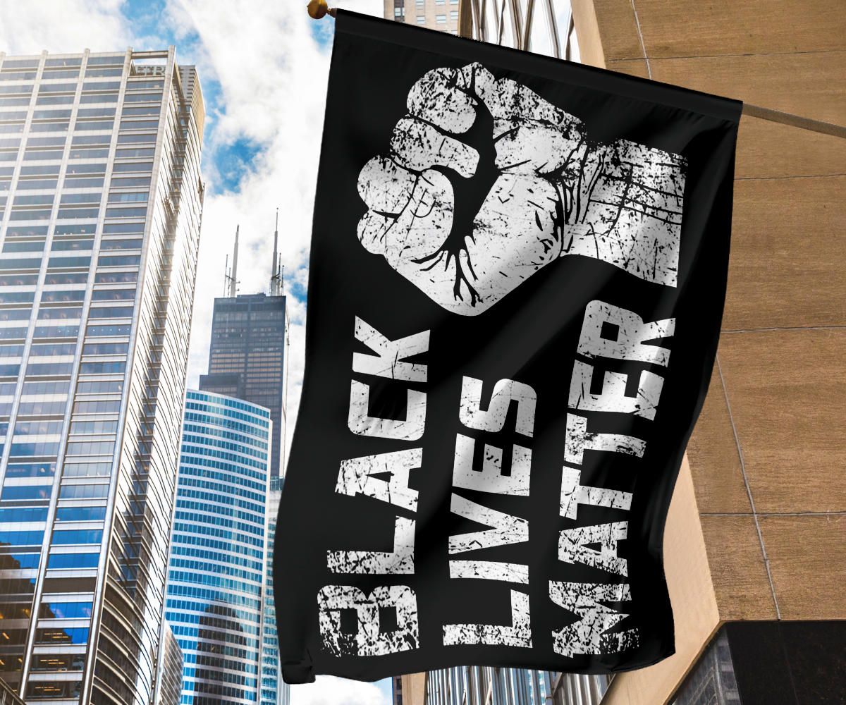 Black Lives Matter Flag Blm Fist Home Decor