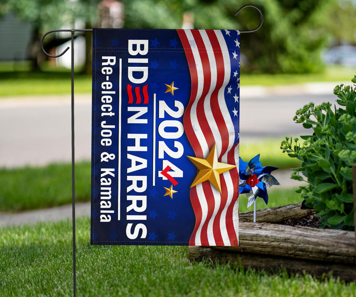 Biden Harris 2024 Flag Re-Elect Joe And Kamala For U.S President Campaign Flag For Sale