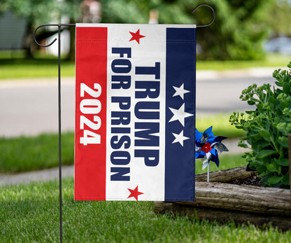 Trump For Prison 2024 Flag Vote Donald Trump 20-24 Years In Prison Yard Flag Decor