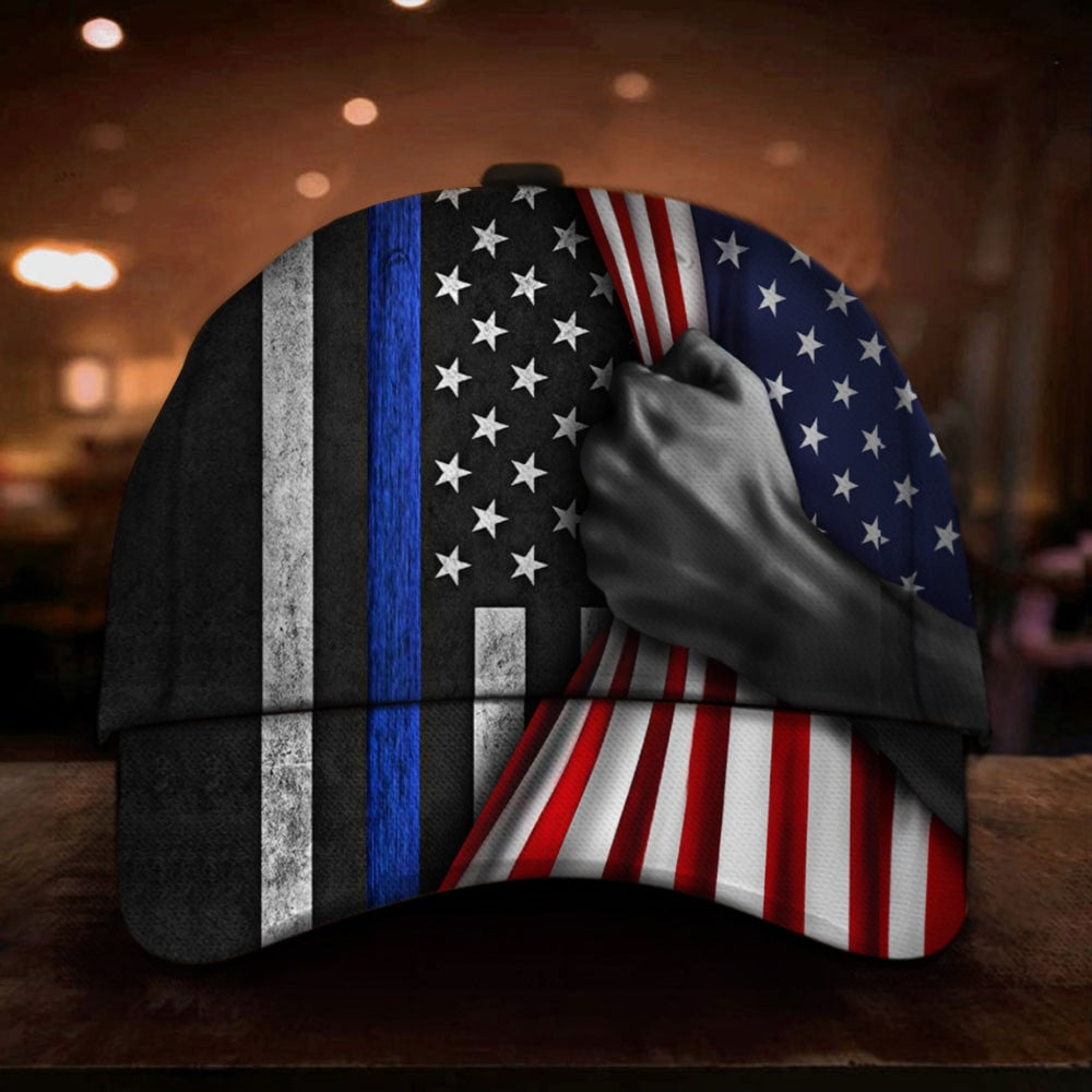 Thin Blue Line Flag Inside American Flag Best Gifts for Police Officers