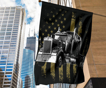 Truck Flag American Flag Indoor Outdoor Decor Gift Ideas For Trucker Truck Drivers