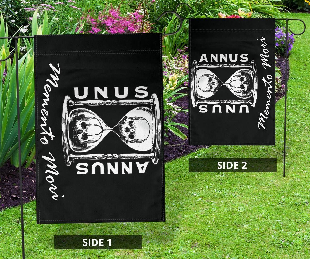 Unus Annus Flag Memento Mori Halloween Flag Outdoor Ornament For Halloween Party