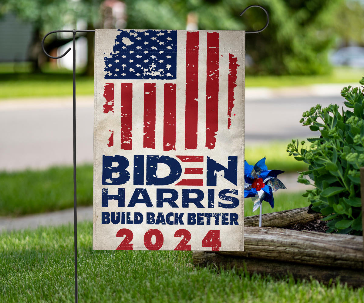 Biden Harris Build Back Better 2024 Flag Support Biden Harris 2024 Campaign Merch