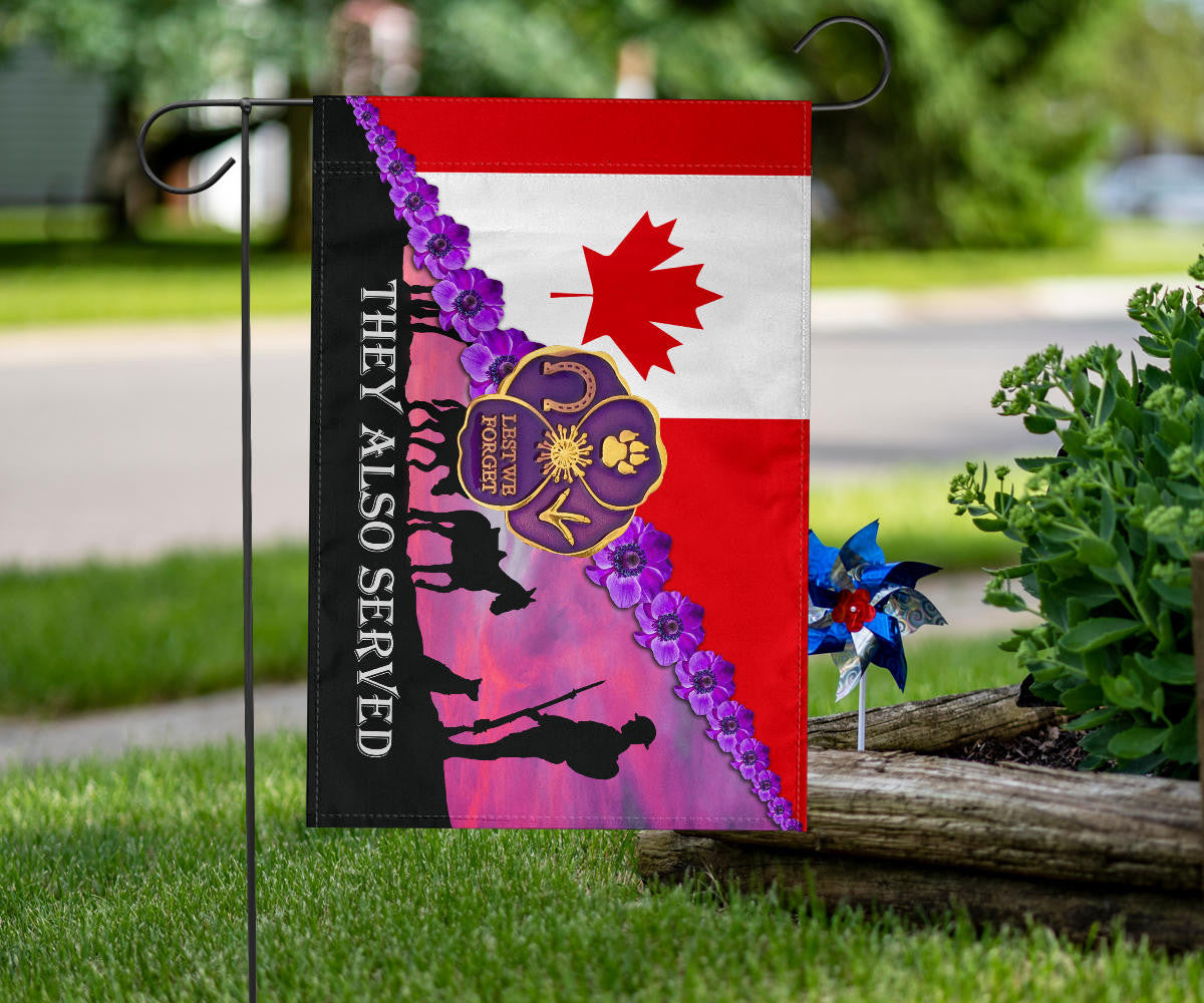 Animals They Also Served Flag Canada Flag Animals Sacrificed In War Lest We Forget Merch