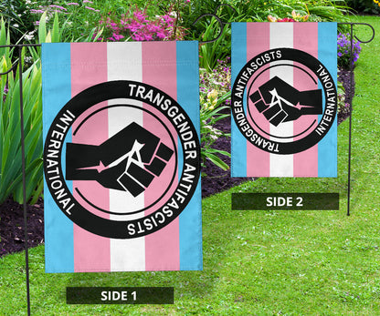 Trans Flag Transgender Anti Fascist International Power Fist Anti Homophobic Pride Merch