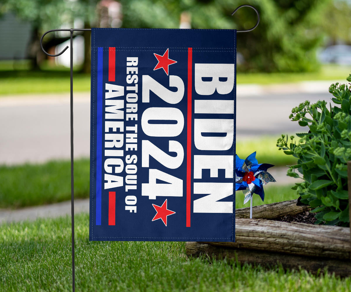 Biden 2024 Flag Support Joe Biden Restore The Soul Of America Election Campaign Merch