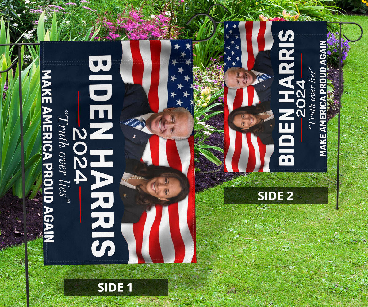 Biden Harris 2024 Flag Truth Over Lies Make America Proud Again Biden Harris Merchandise