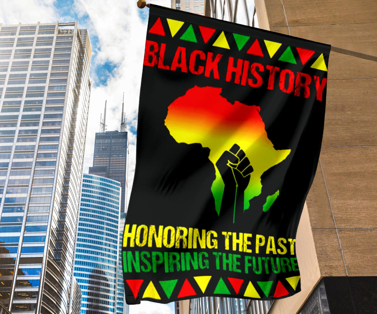 Black History Flag Honoring The Past Inspiring The Future Black History Month Flag Decor