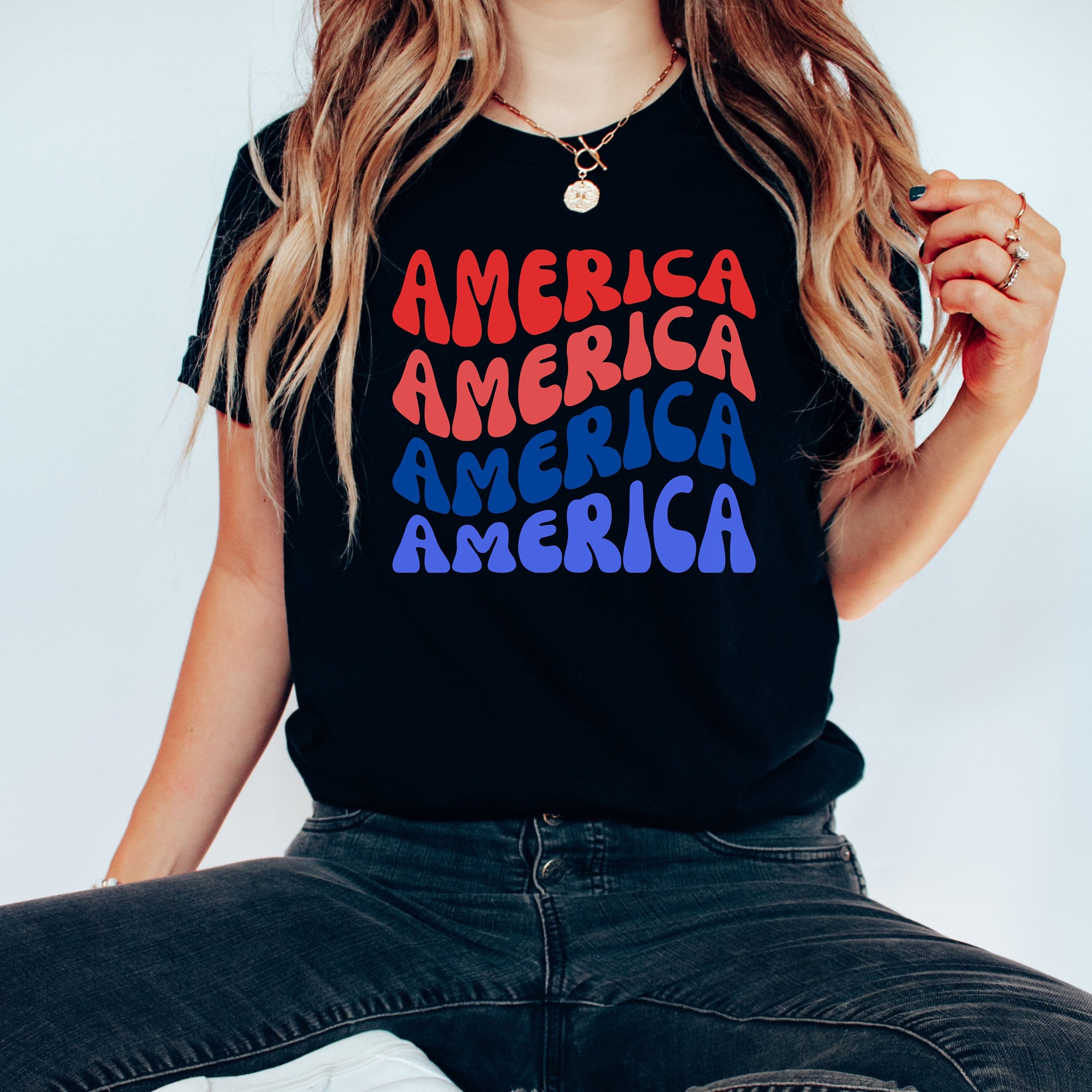 America Groovy shirt, retro America shirt, 4th of July shirt