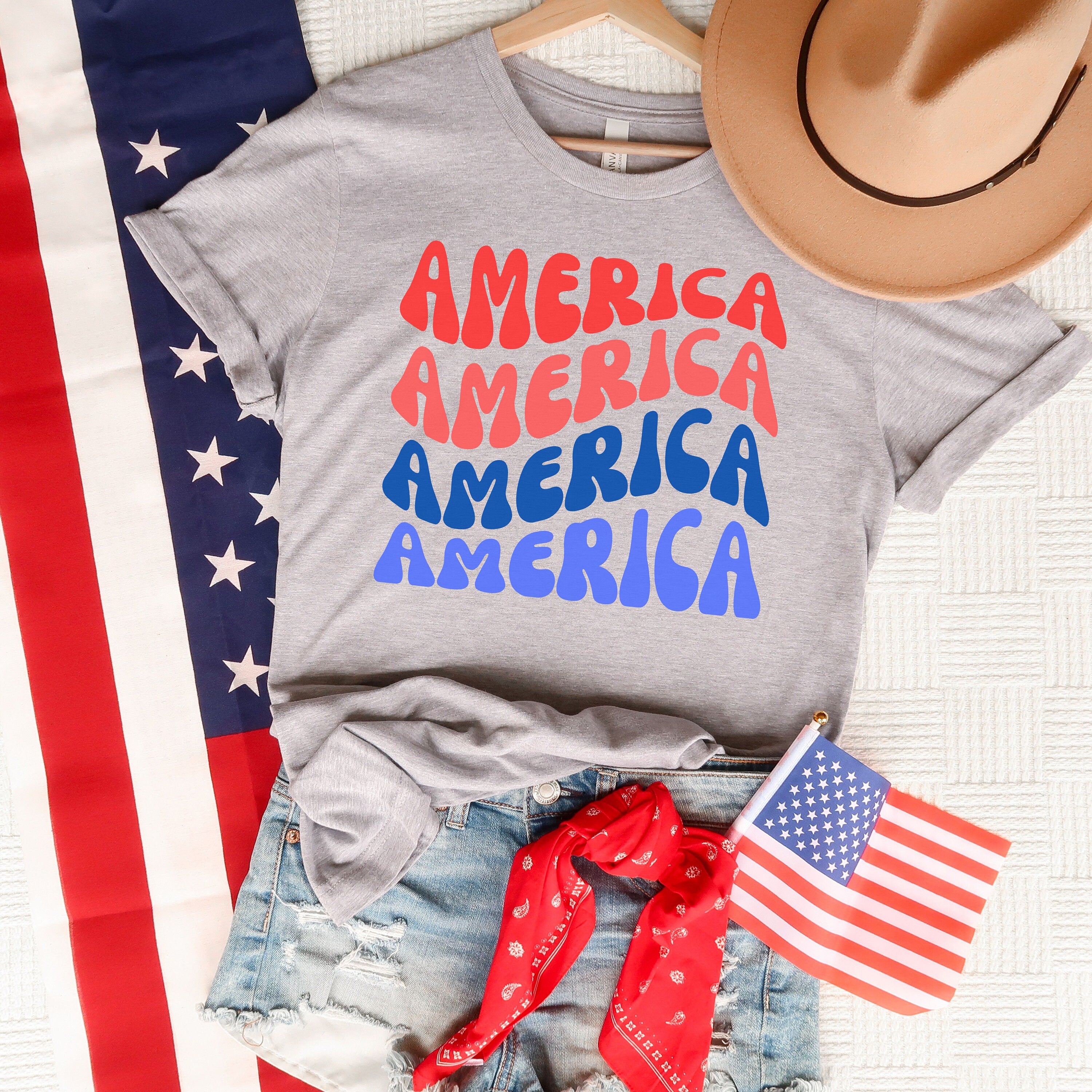 America Groovy shirt, retro America shirt, 4th of July shirt