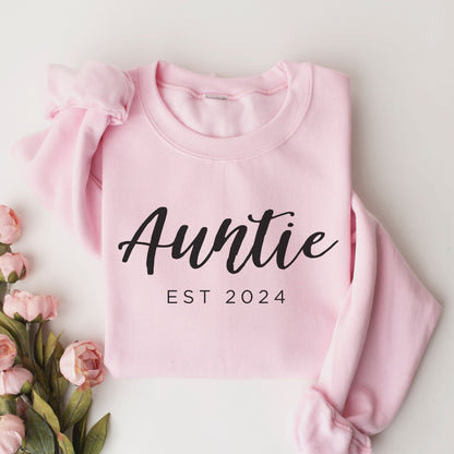 Auntie Est 2024 Sweatshirt, Auntie Crewneck, Gift for Aunt