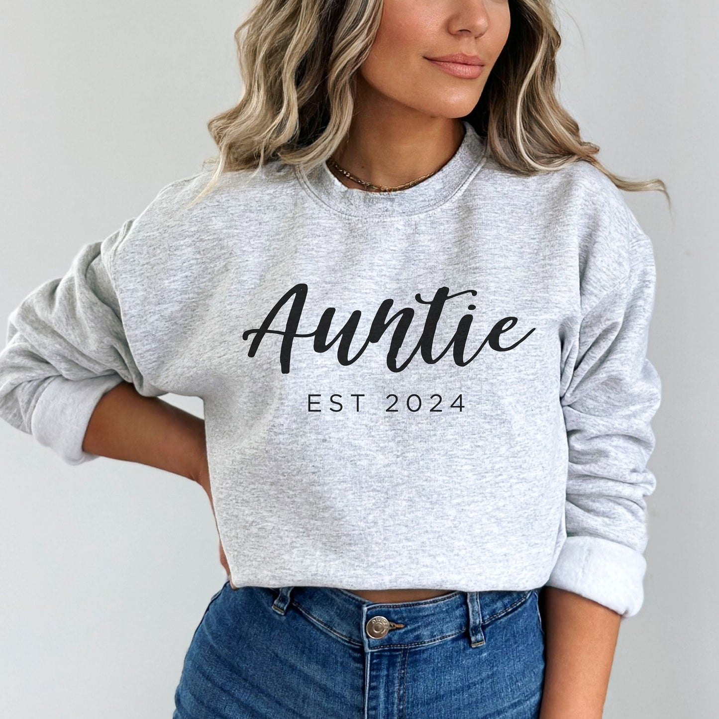 Auntie Est 2024 Sweatshirt, Auntie Crewneck, Gift for Aunt