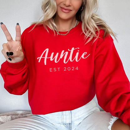 Auntie Est 2024 Sweatshirt, Auntie Crewneck, Gift for Aunt