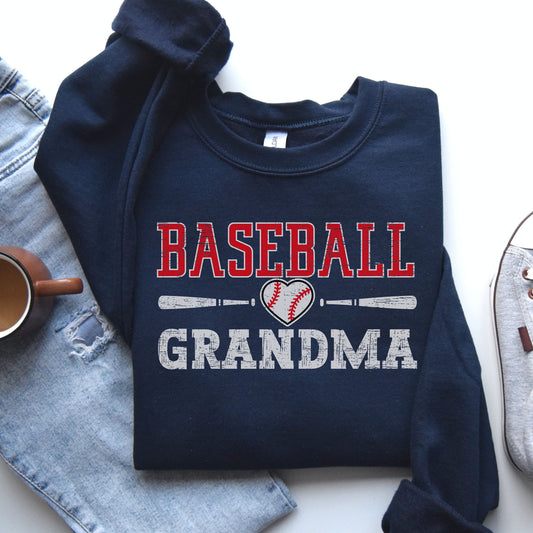 Baseball Grandma Sweatshirt, Ladies Baseball Sweater, Grandma Baseball Shirt