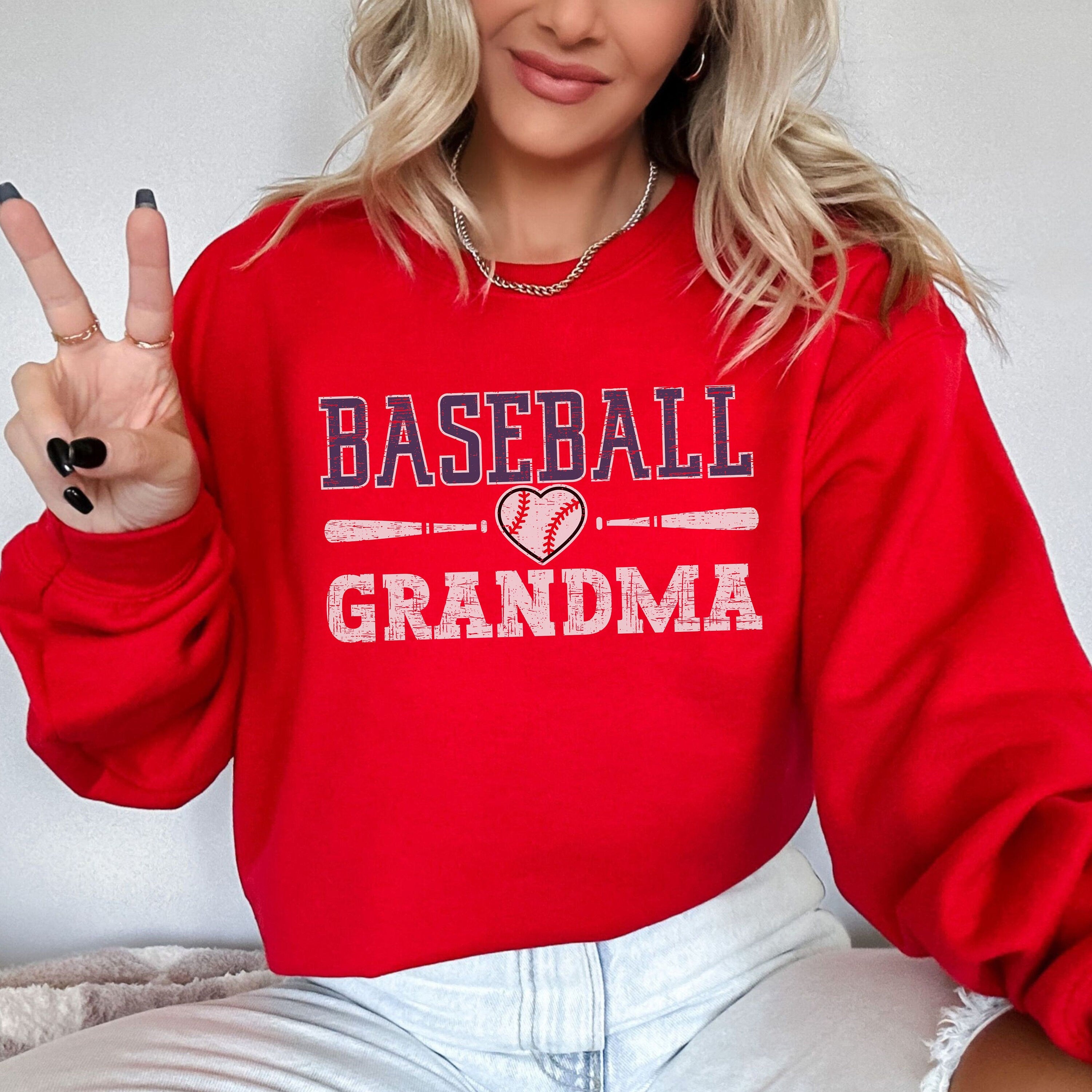 Baseball Grandma Sweatshirt, Ladies Baseball Sweater, Grandma Baseball Shirt