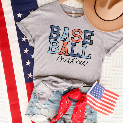 Baseball Mama Women's Shirt, America Baseball Shirt, 4th o July Shirt