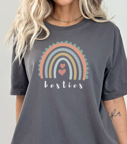 Besties rainbow shirt, best friend shirts, bestie gift