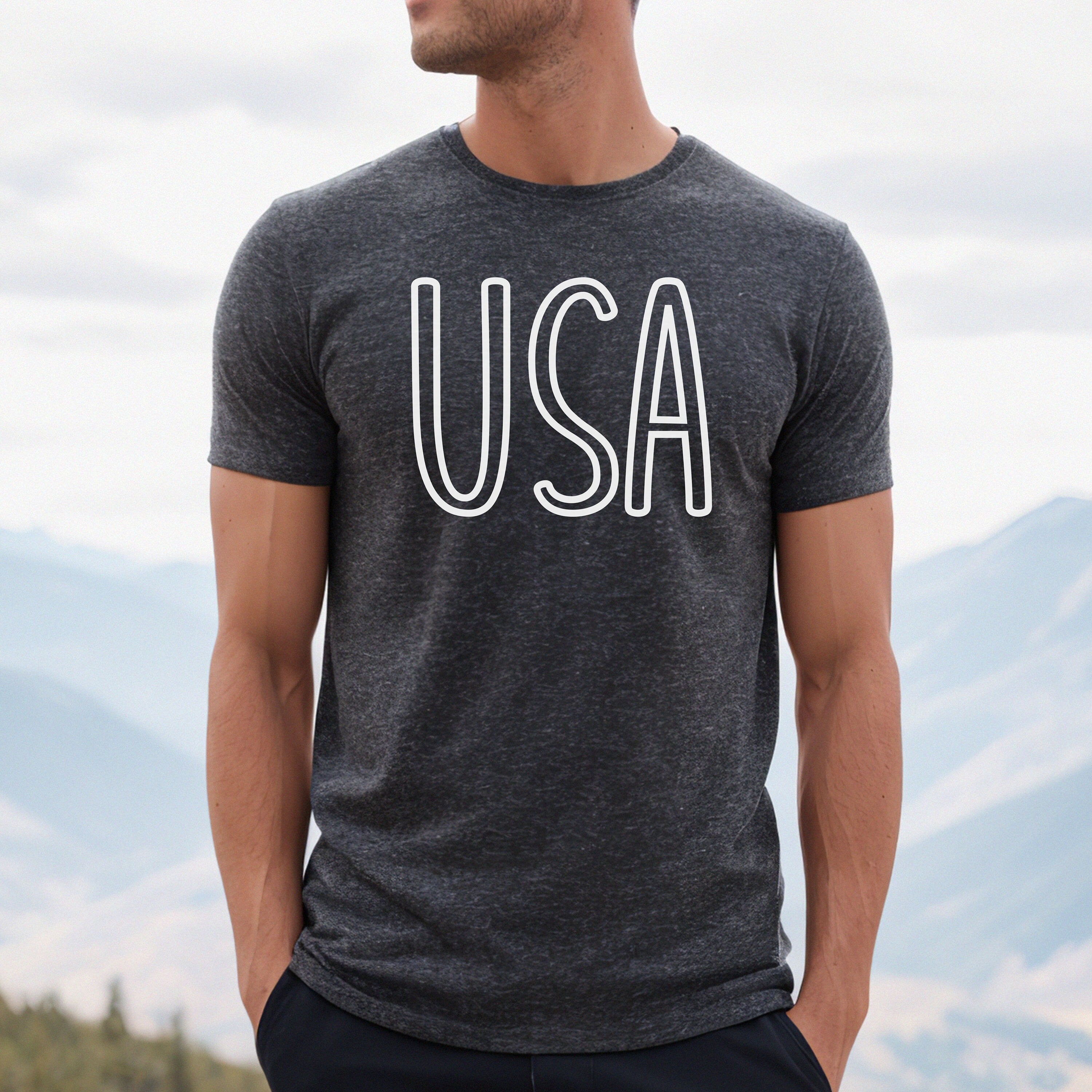 Big USA Tshirt, 4th o July Shirt, USA Men's shirt