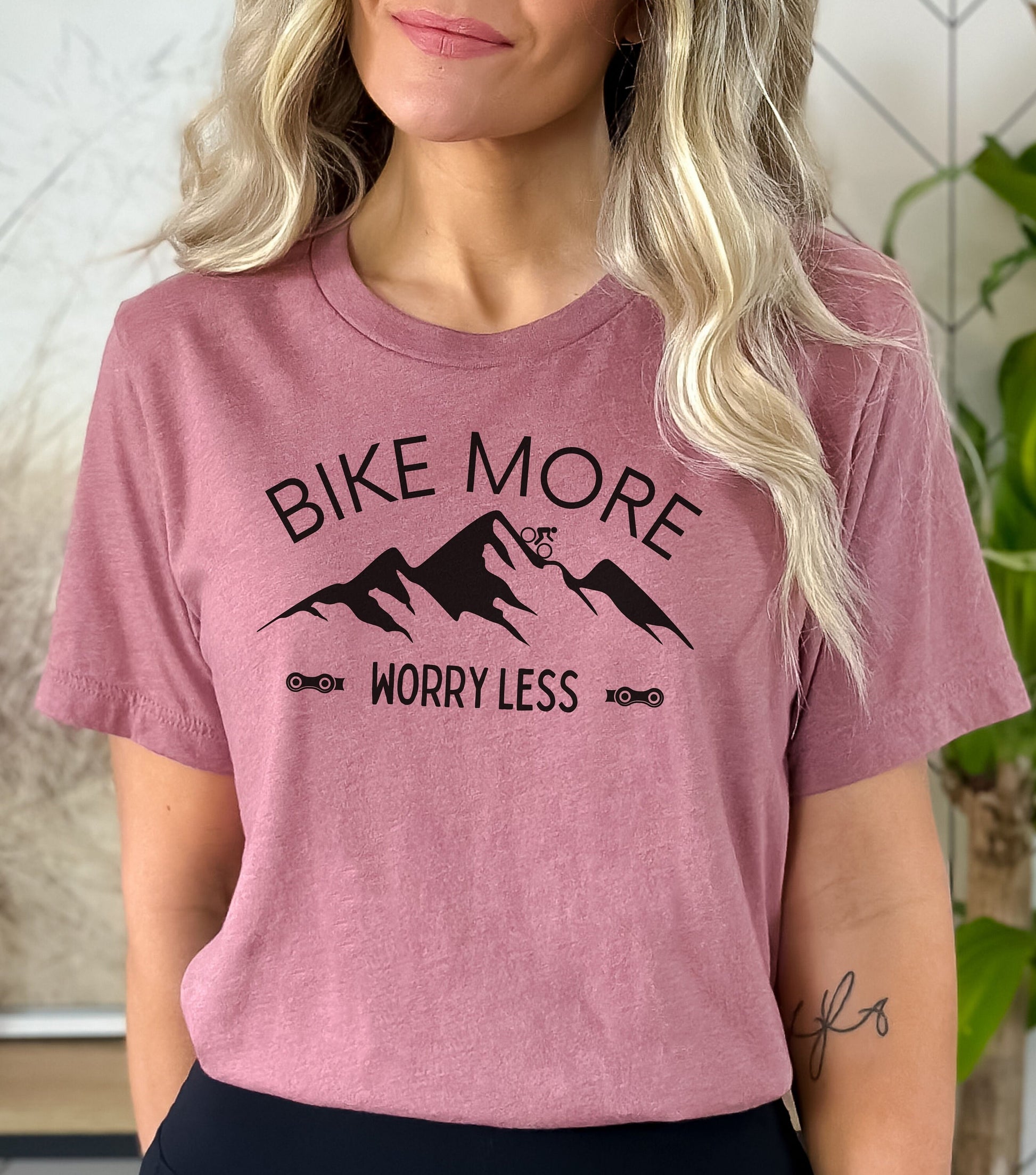 Bike more worry less Tshirt, Mountain biking shirt, bike more t shirt