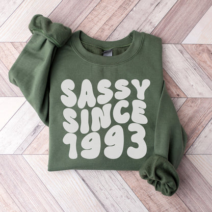 Birth Year Sweatshirt, Custom Birthday Sweatshirt, 1989 Birthday Sweater