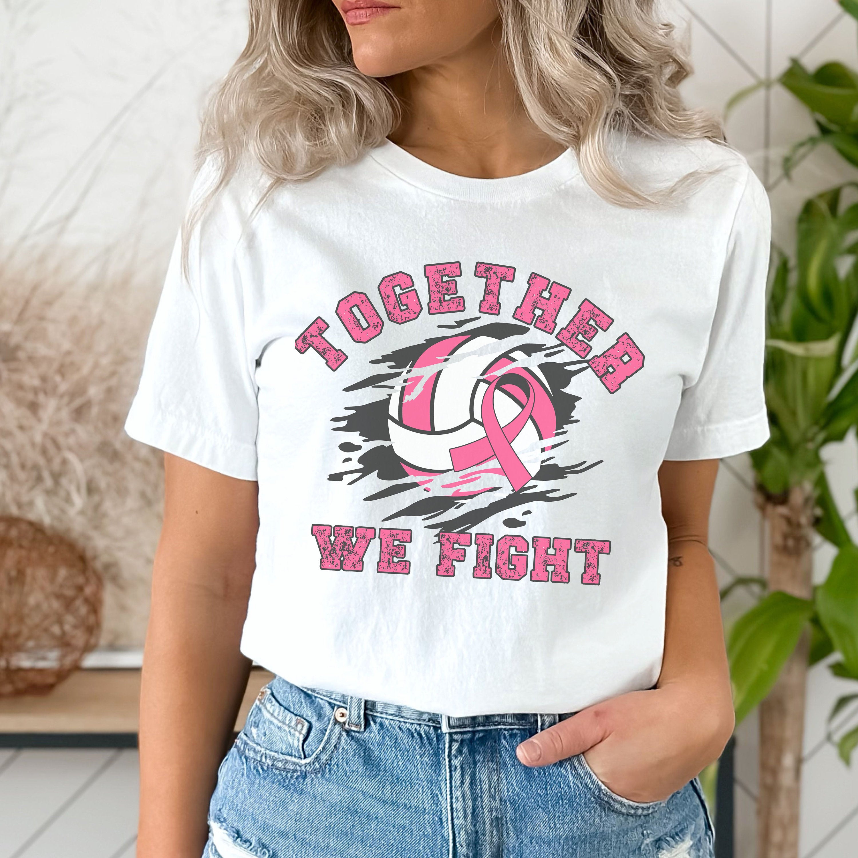 Breast Cancer Awareness Volleyball Shirt, Together We Fight Tshirt