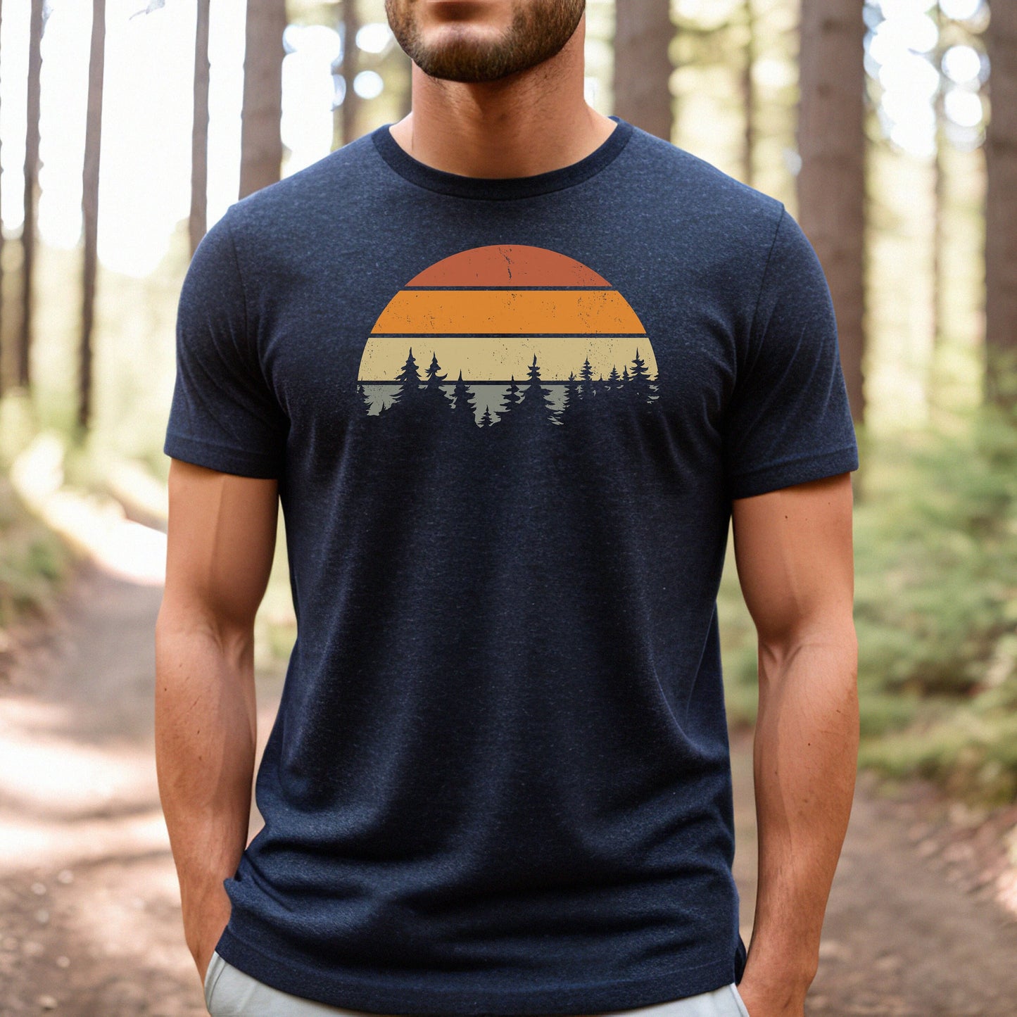 Camping Gift Shirt, Sunset Themed Shirt, Forest Themed Shirt