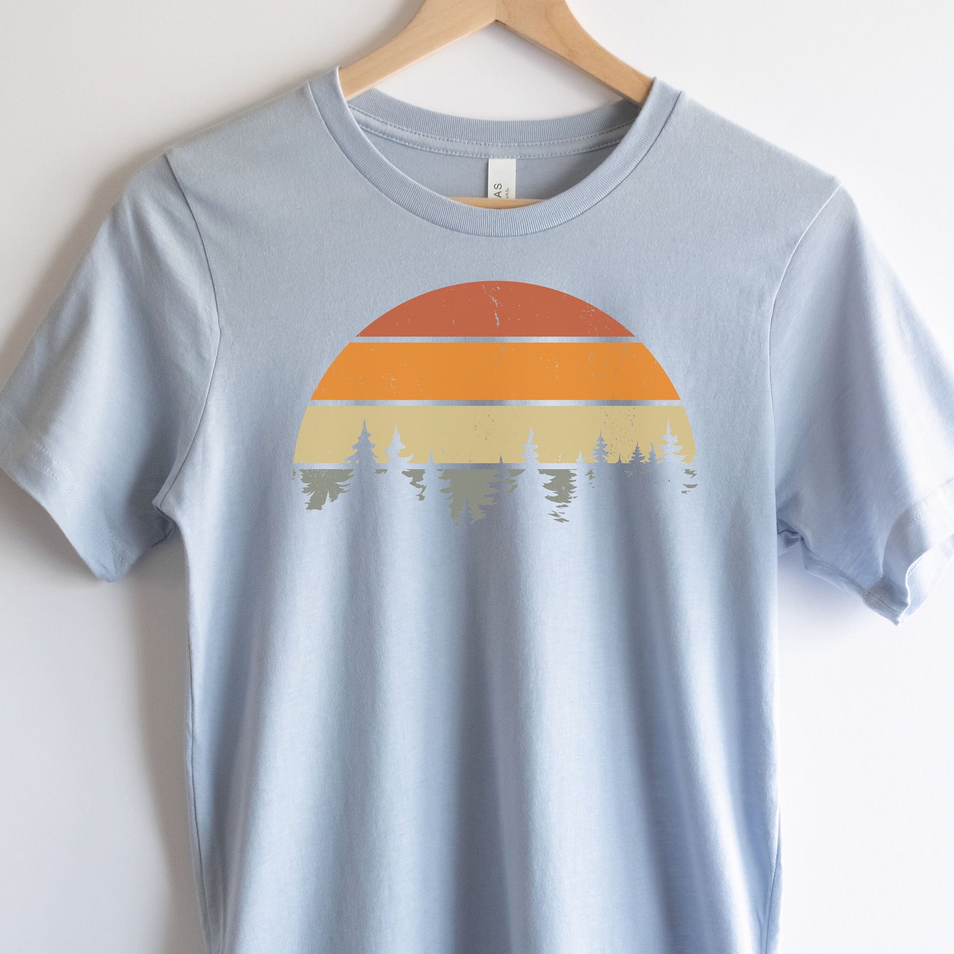 Camping Gift Shirt, Sunset Themed Shirt, Forest Themed Shirt