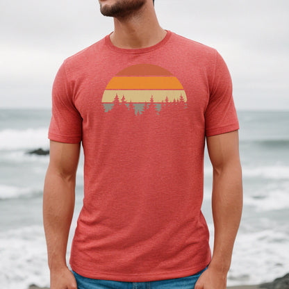 Camping Gift Shirt, Sunset Themed Shirt, Forest Themed Shirt