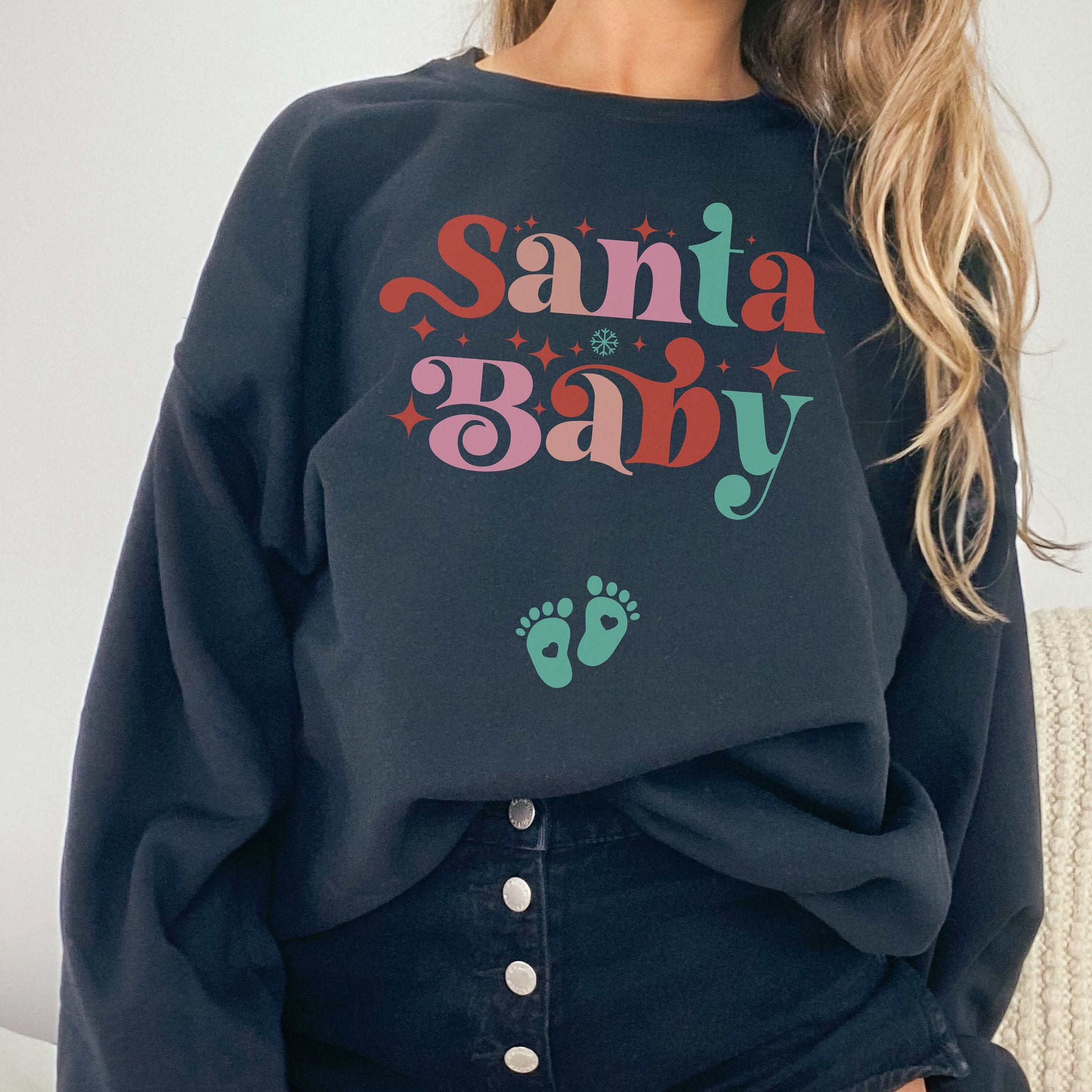 Christmas Pregnancy Announcement Sweatshirt, Pregnancy Reveal Sweater